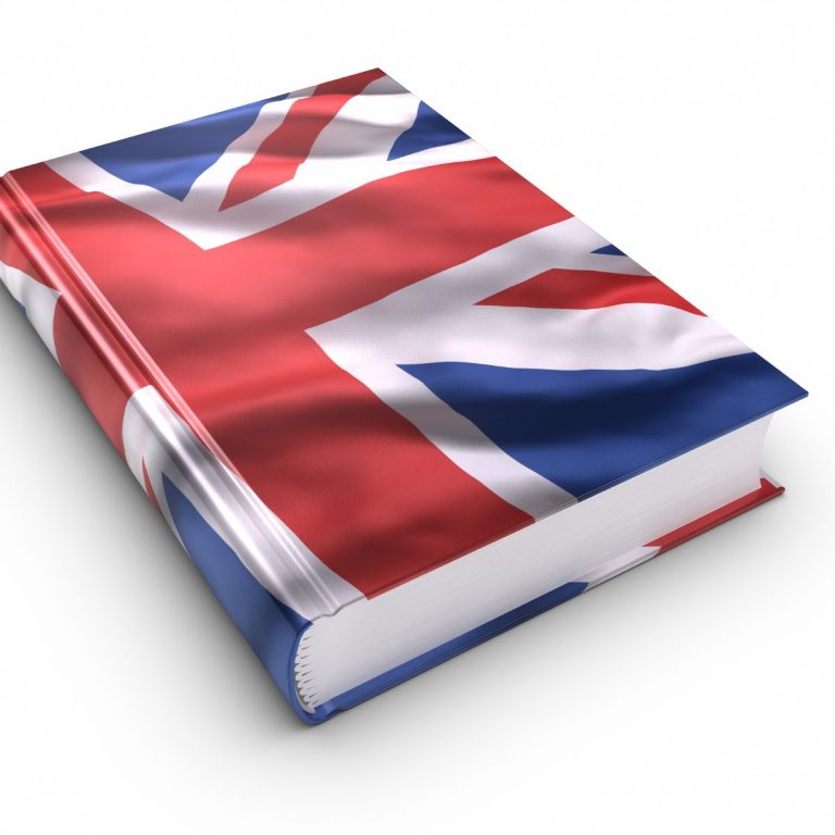 Ein Buch mit Einband, der den Union Jack zeigt.